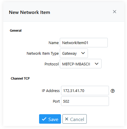Network Item 01 Filled Out