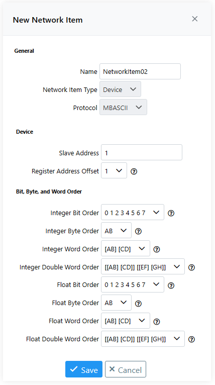 Network Item 02 Filled Out