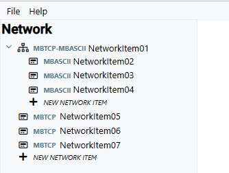 Network Items 6 and 7