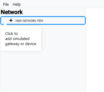 New Network Item